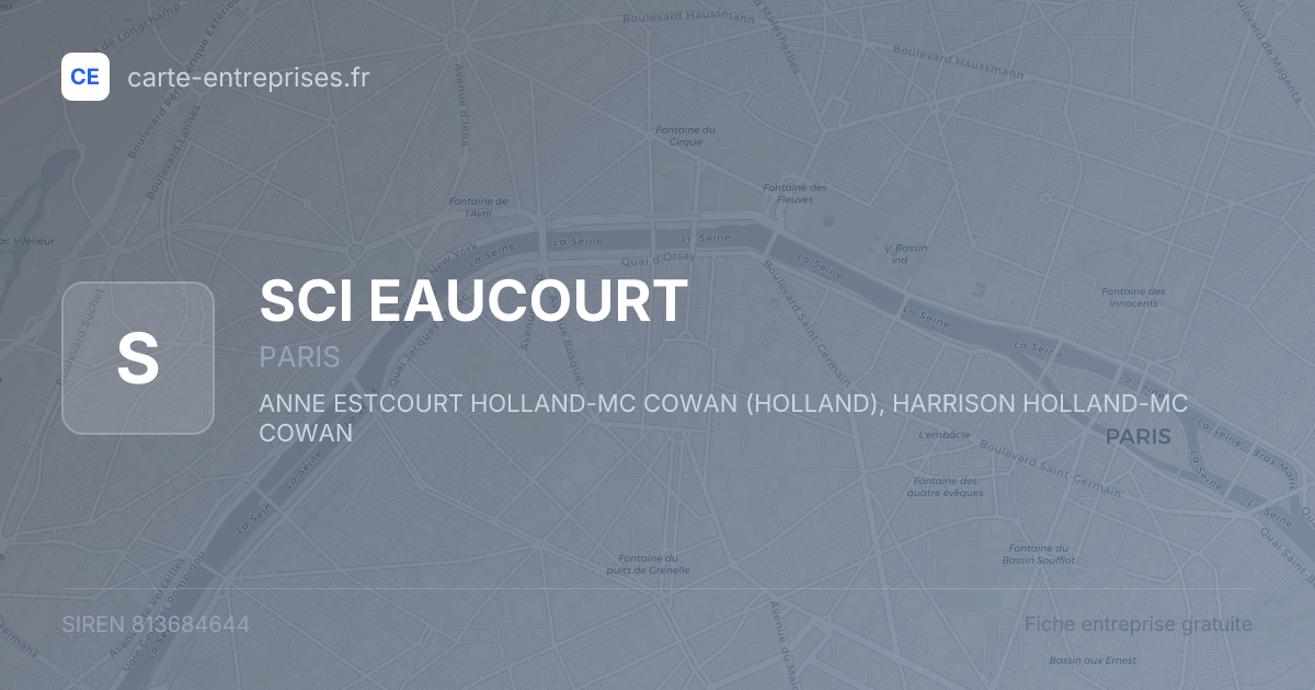SCI EAUCOURT — 813684644 — fiche entreprise