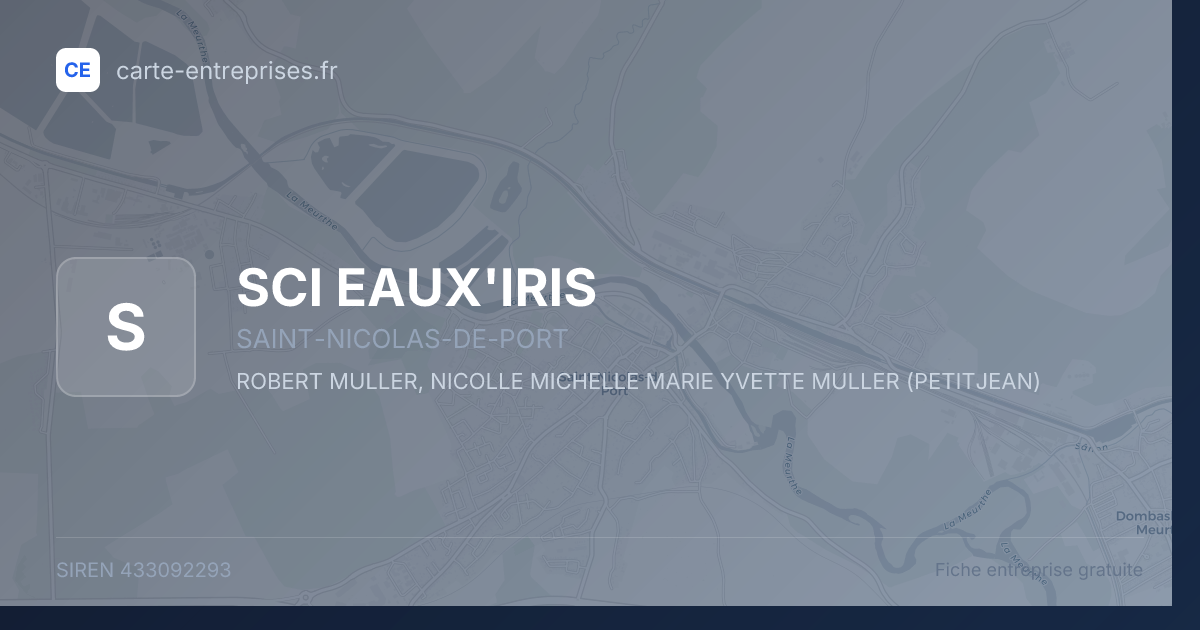 SCI EAUX'IRIS — 433092293 — fiche entreprise