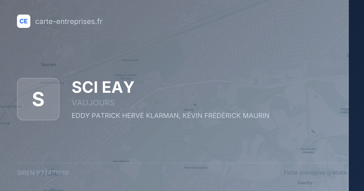 SCI EAY — 933471989 — fiche entreprise