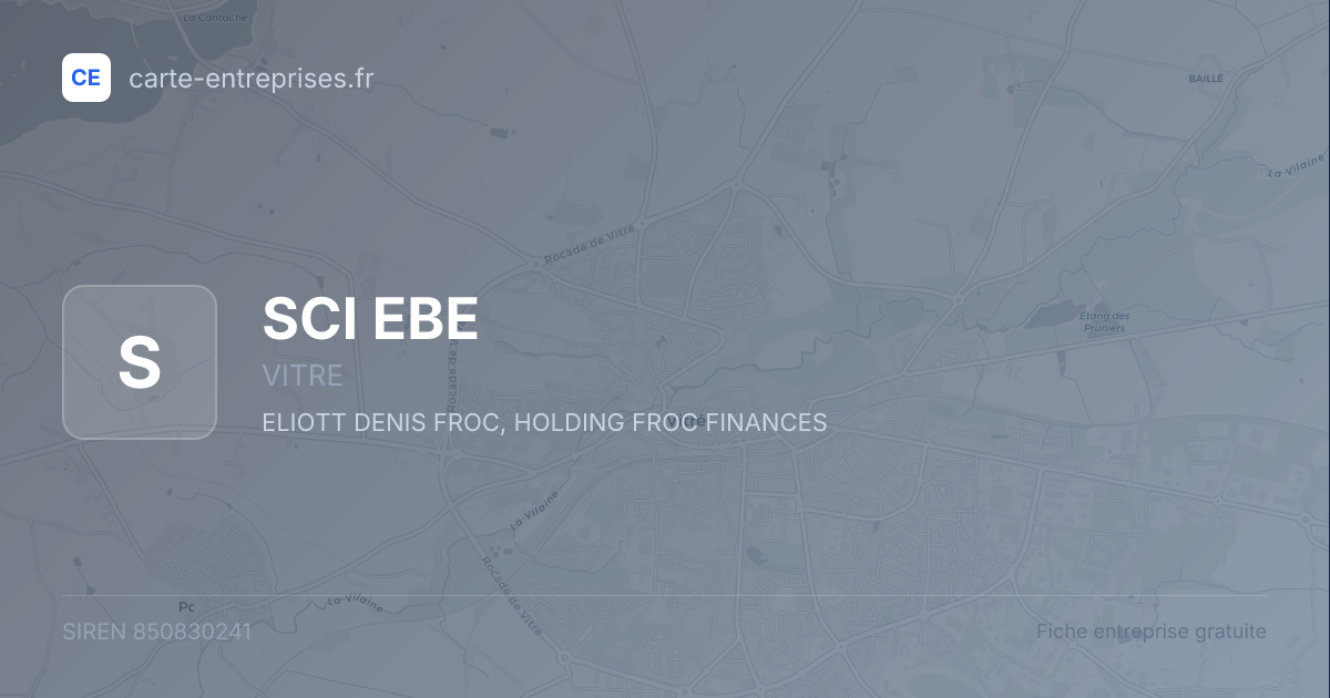 SCI EBE — 850830241 — fiche entreprise