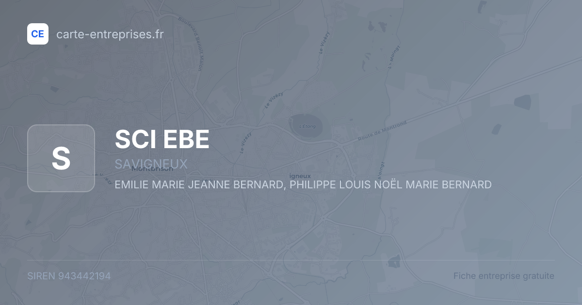 SCI EBE — 943442194 — fiche entreprise