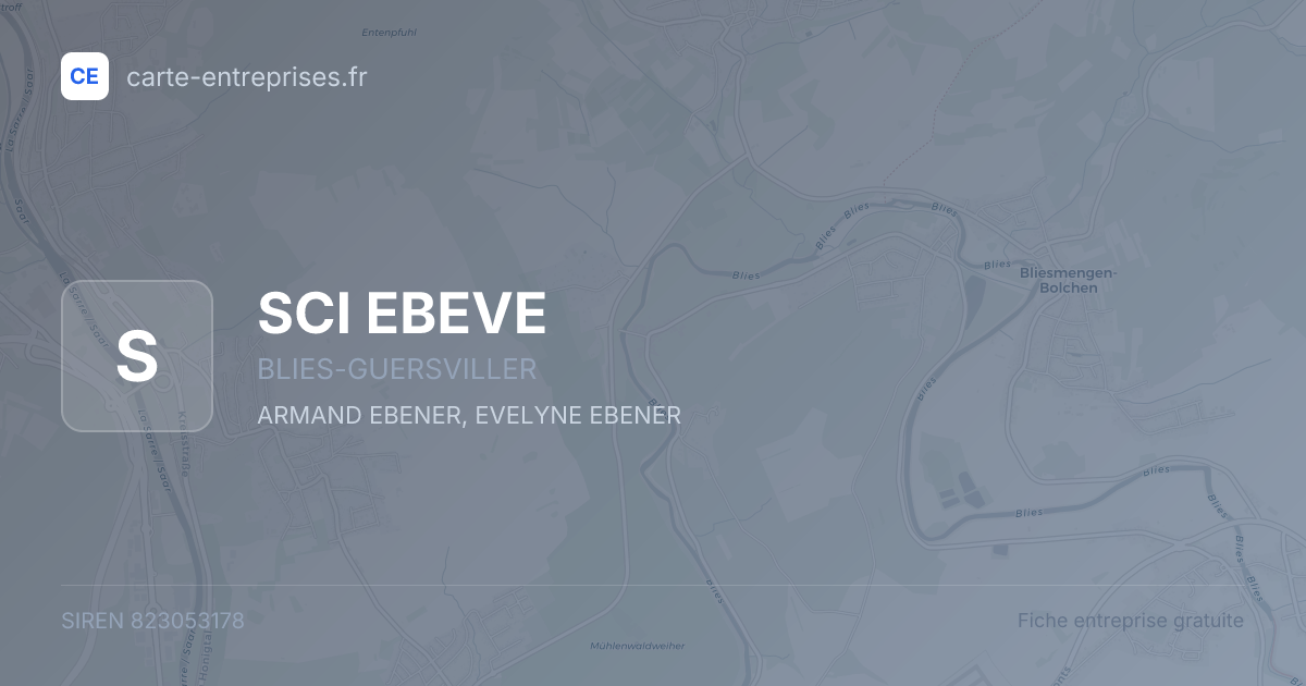 SCI EBEVE — 823053178 — fiche entreprise
