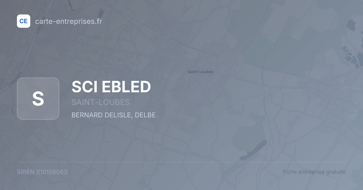 SCI EBLED — 810158063 — fiche entreprise
