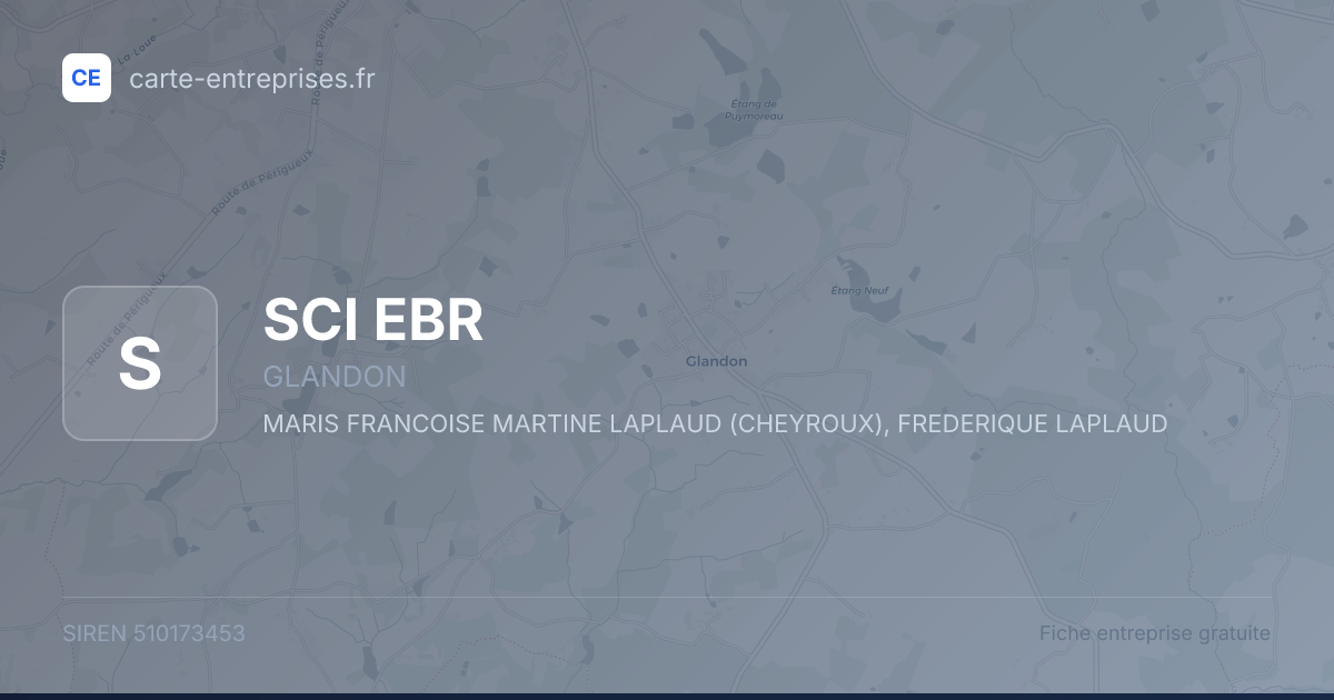 SCI EBR — 510173453 — fiche entreprise