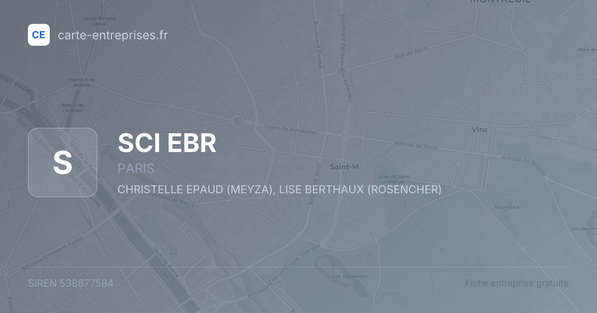 SCI EBR — 538677584 — fiche entreprise