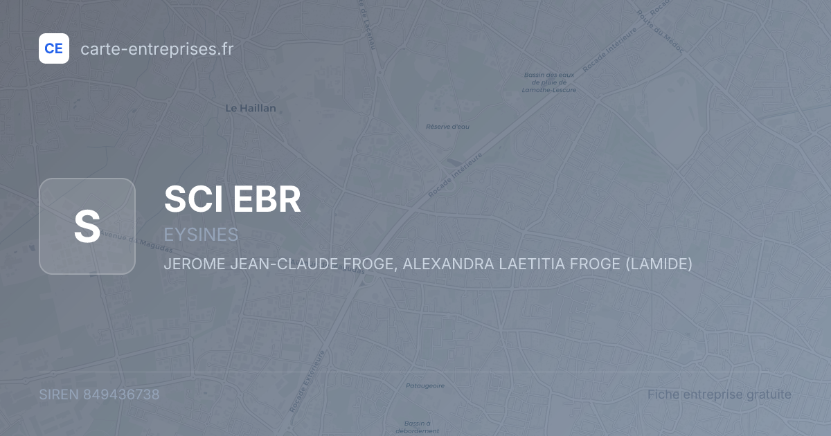SCI EBR — 849436738 — fiche entreprise
