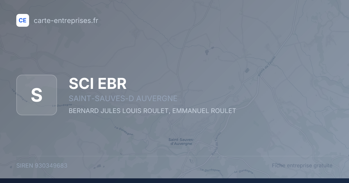 SCI EBR — 930349683 — fiche entreprise