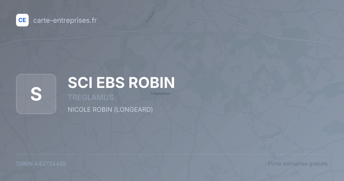 SCI EBS ROBIN — 443734488 — fiche entreprise