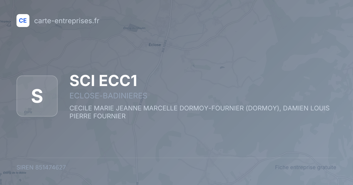 SCI ECC1 — 851474627 — fiche entreprise