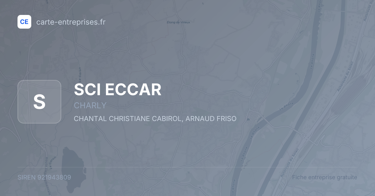 SCI ECCAR — 921943809 — fiche entreprise
