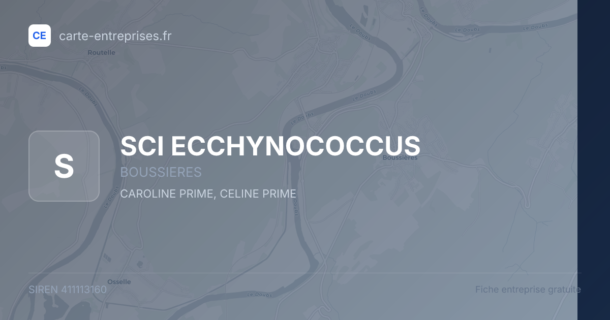 SCI ECCHYNOCOCCUS — 411113160 — fiche entreprise