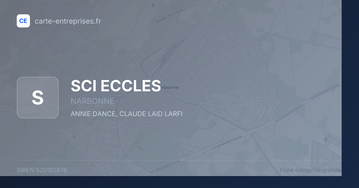SCI ECCLES — 525192878 — fiche entreprise