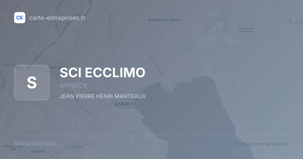 SCI ECCLIMO — 349251140 — fiche entreprise