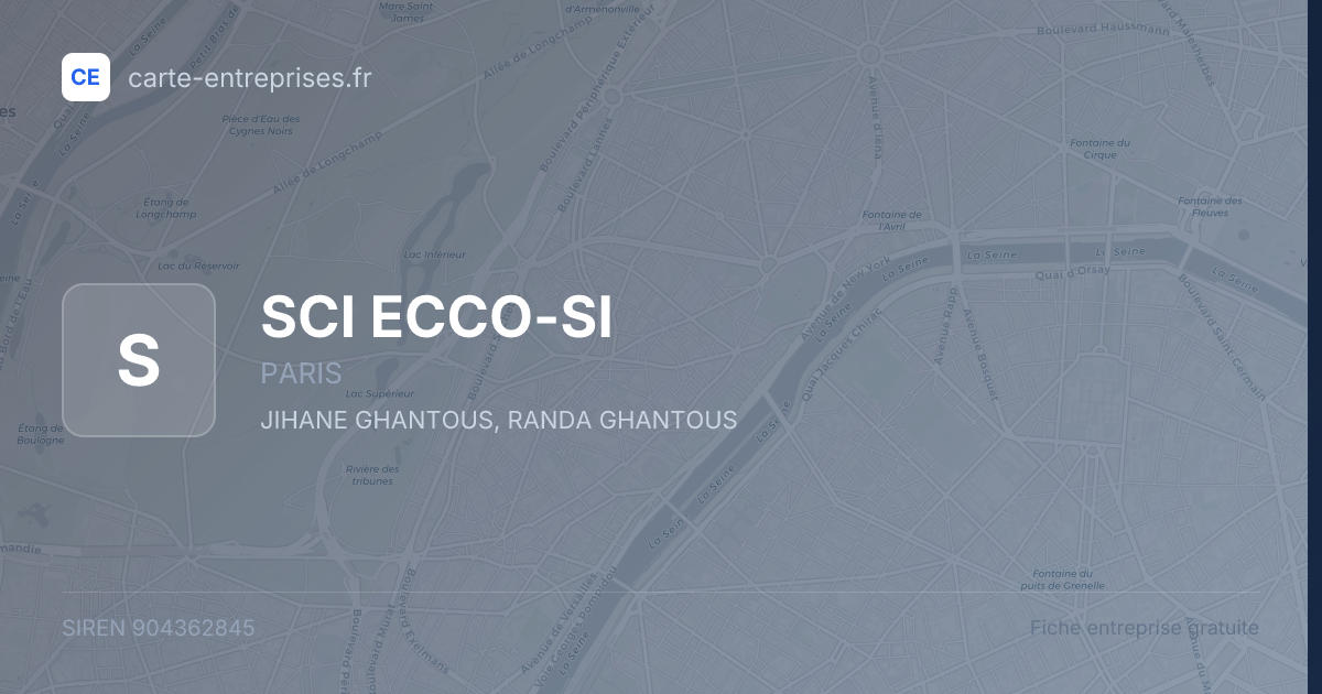 SCI ECCO-SI — 904362845 — fiche entreprise