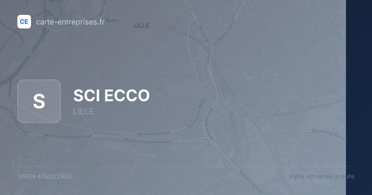 SCI ECCO — 439022963 — fiche entreprise