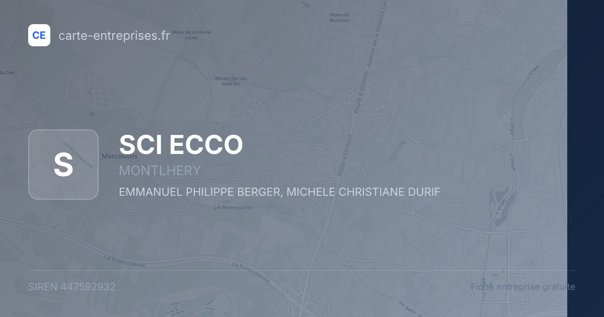 SCI ECCO — 447592932 — fiche entreprise