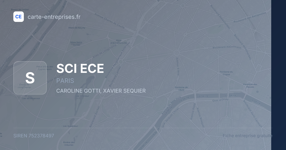 SCI ECE — 752378497 — fiche entreprise