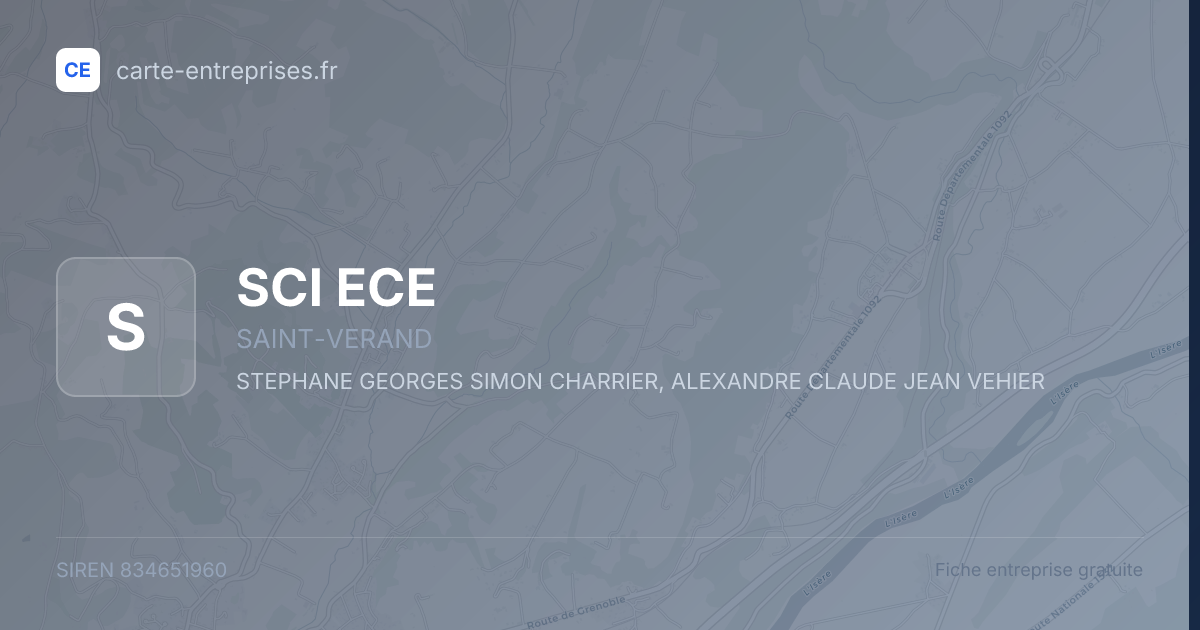 SCI ECE — 834651960 — fiche entreprise
