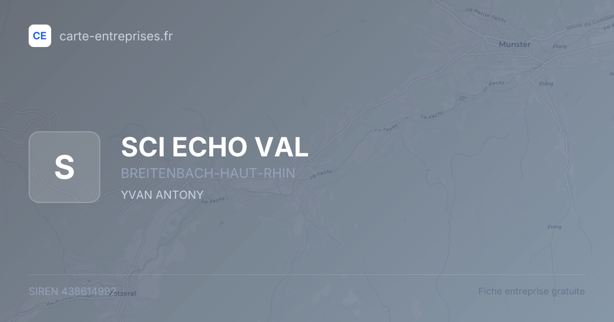 SCI ECHO VAL — 438614992 — fiche entreprise