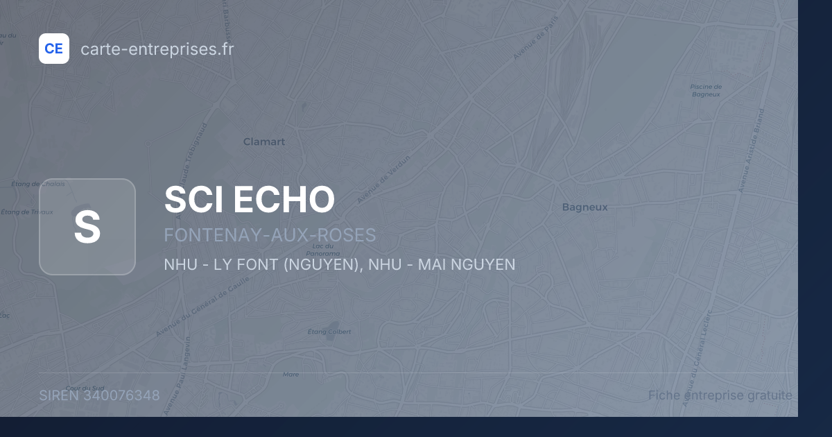 SCI ECHO — 340076348 — fiche entreprise