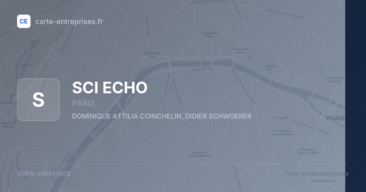 SCI ECHO — 498540608 — fiche entreprise