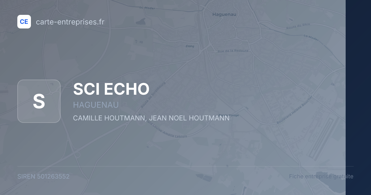 SCI ECHO — 501263552 — fiche entreprise