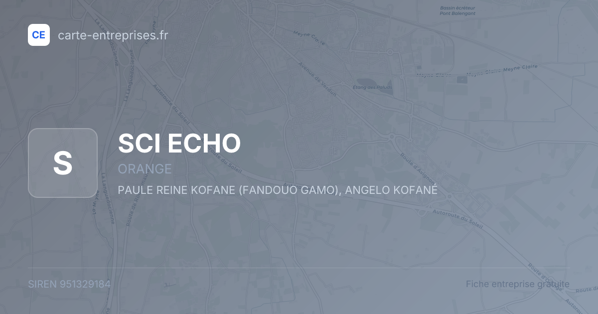 SCI ECHO — 951329184 — fiche entreprise