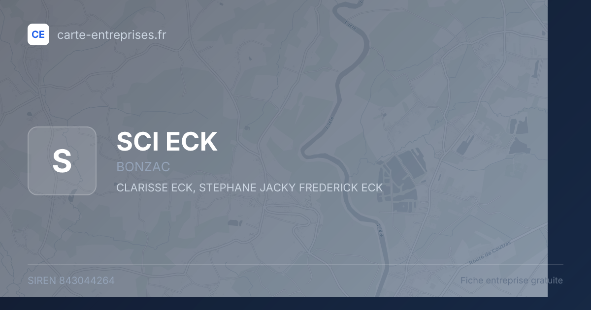SCI ECK — 843044264 — fiche entreprise