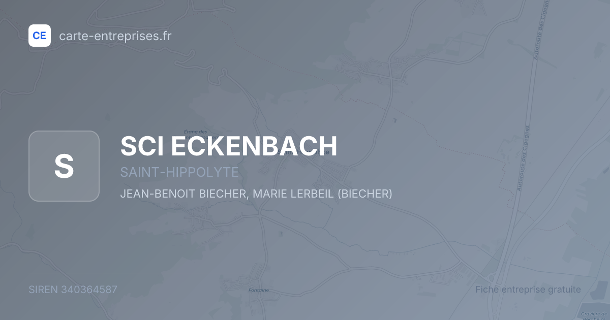 SCI ECKENBACH — 340364587 — fiche entreprise