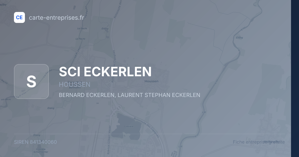 SCI ECKERLEN — 841340060 — fiche entreprise