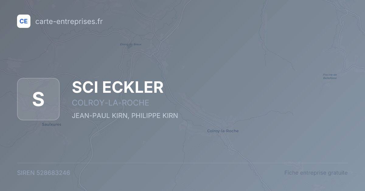 SCI ECKLER — 528683246 — fiche entreprise