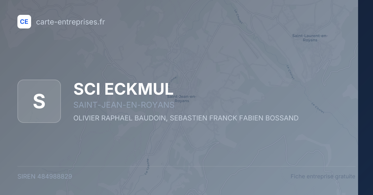 SCI ECKMUL — 484988829 — fiche entreprise