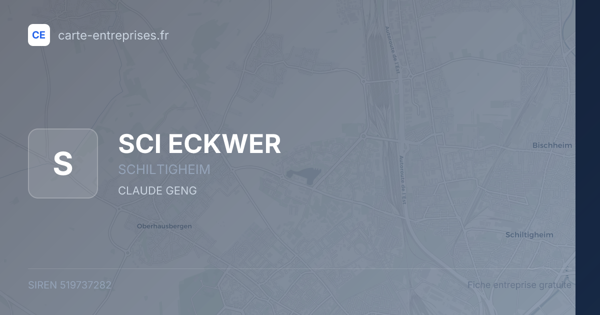SCI ECKWER — 519737282 — fiche entreprise