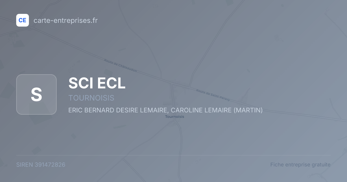 SCI ECL — 391472826 — fiche entreprise