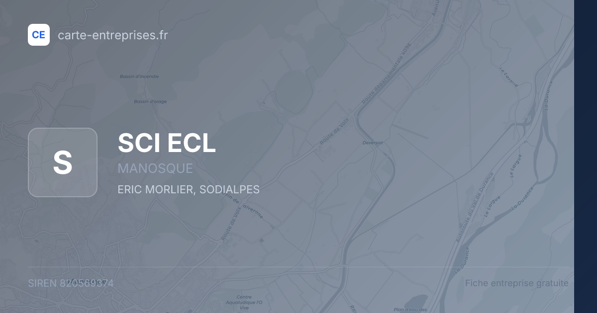 SCI ECL — 820569374 — fiche entreprise