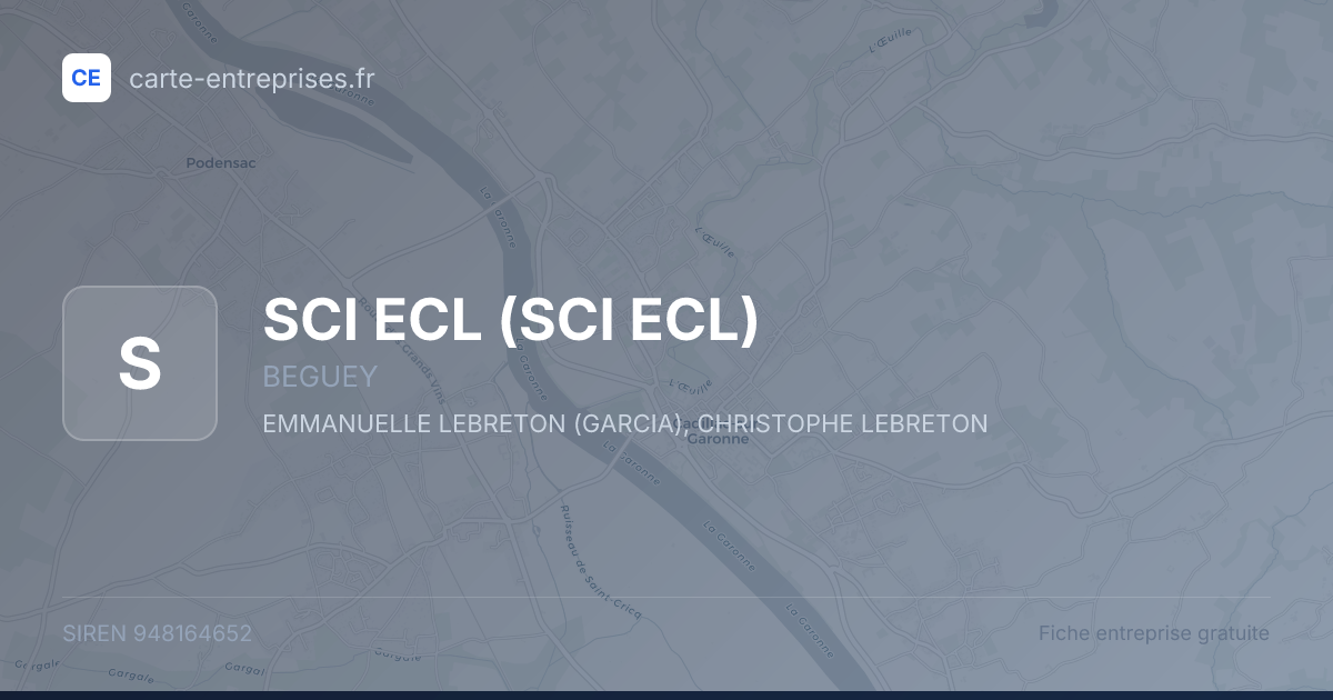 SCI ECL — 948164652 — fiche entreprise