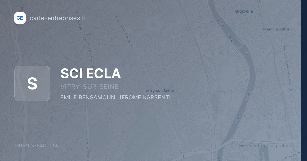 SCI ECLA — 378400055 — fiche entreprise