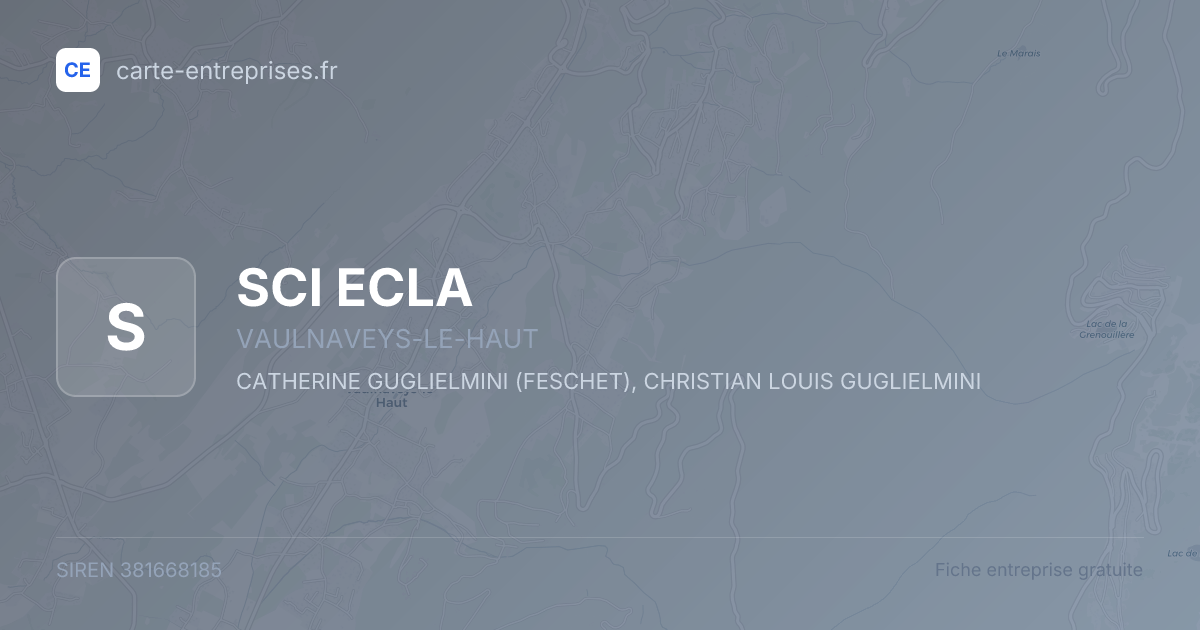 SCI ECLA — 381668185 — fiche entreprise