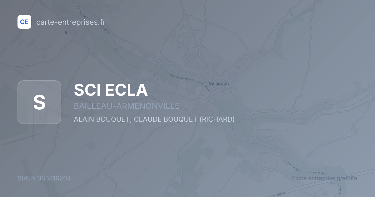 SCI ECLA — 383816204 — fiche entreprise