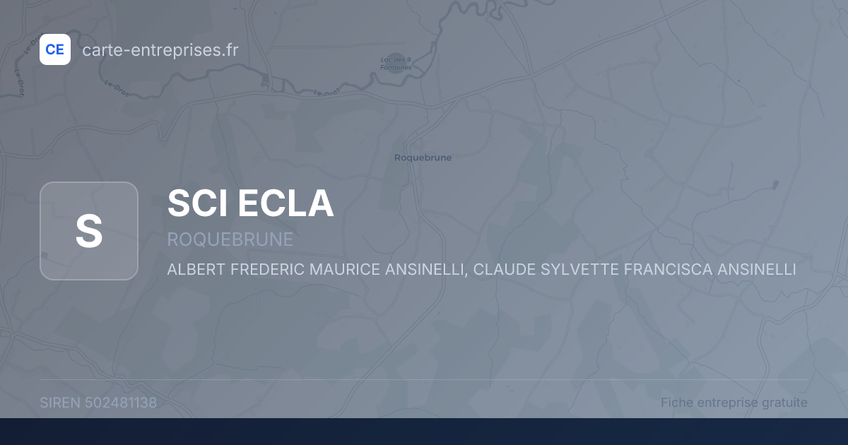 SCI ECLA — 502481138 — fiche entreprise