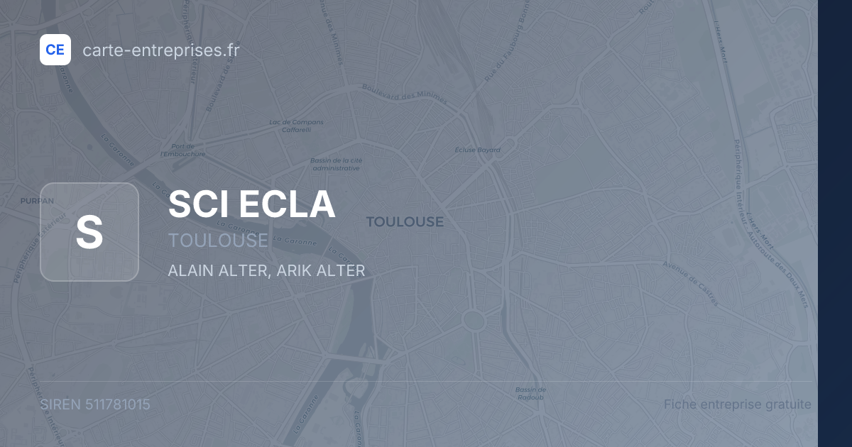 SCI ECLA — 511781015 — fiche entreprise
