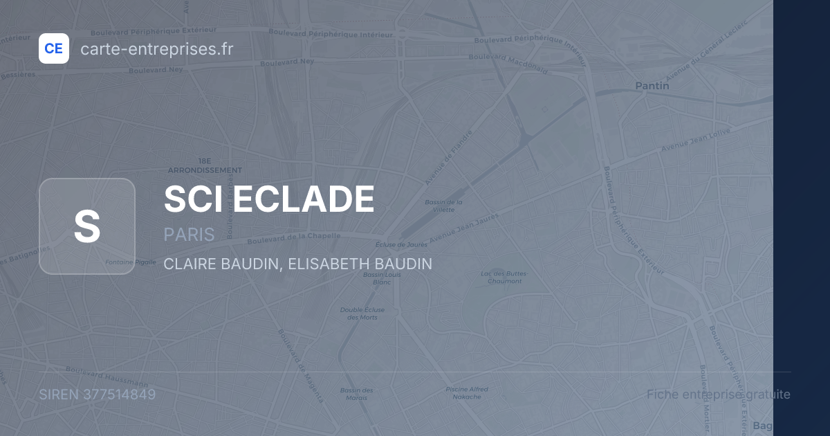 SCI ECLADE — 377514849 — fiche entreprise