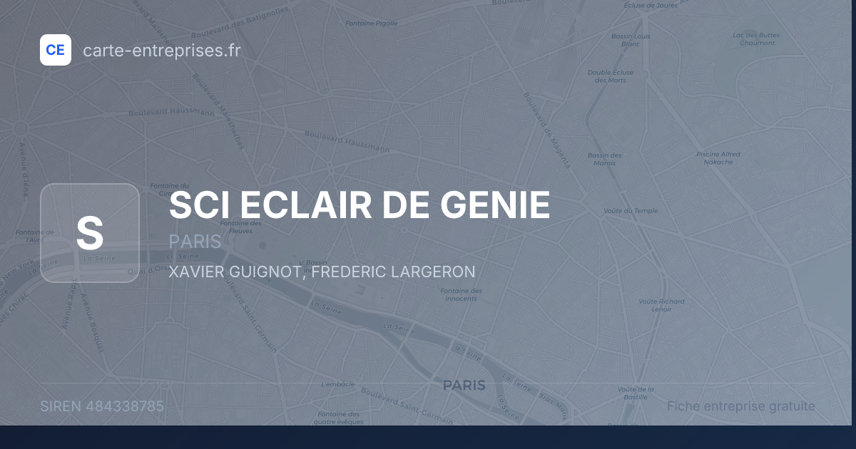 SCI ECLAIR DE GENIE — 484338785 — fiche entreprise