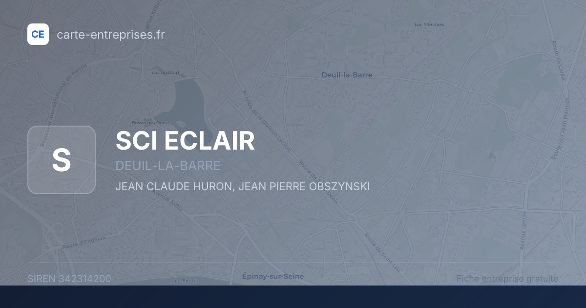 SCI ECLAIR — 342314200 — fiche entreprise