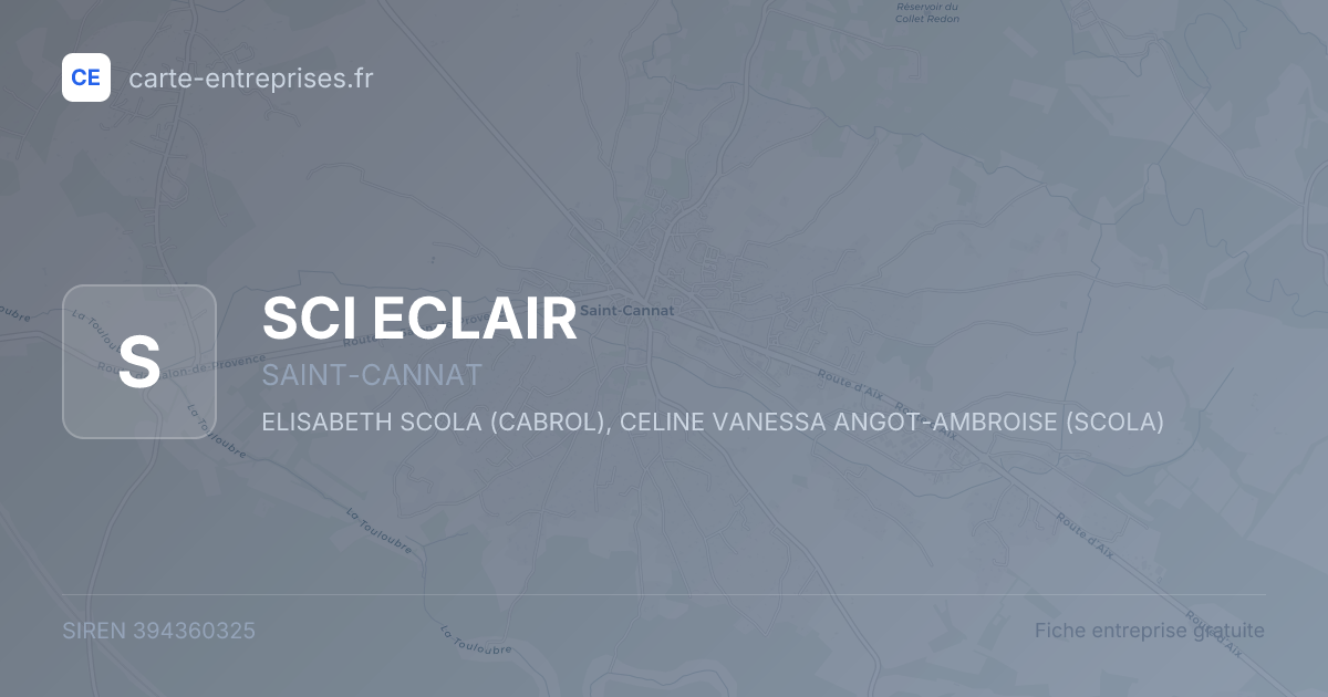 SCI ECLAIR — 394360325 — fiche entreprise