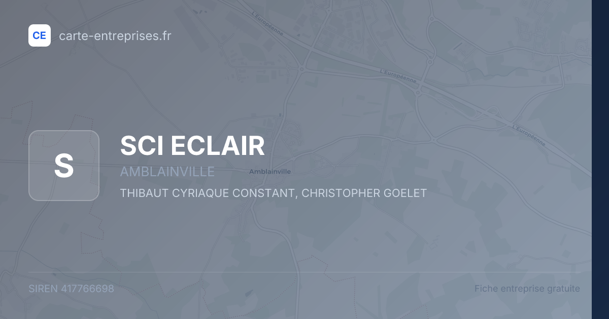 SCI ECLAIR — 417766698 — fiche entreprise