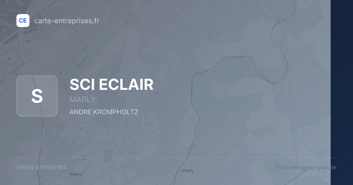 SCI ECLAIR — 479862195 — fiche entreprise