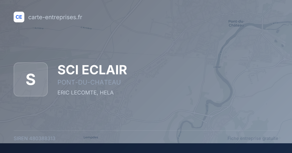 SCI ECLAIR — 480388313 — fiche entreprise