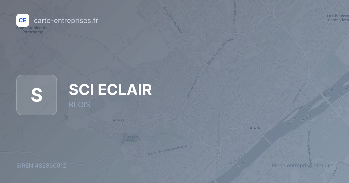 SCI ECLAIR — 482860012 — fiche entreprise