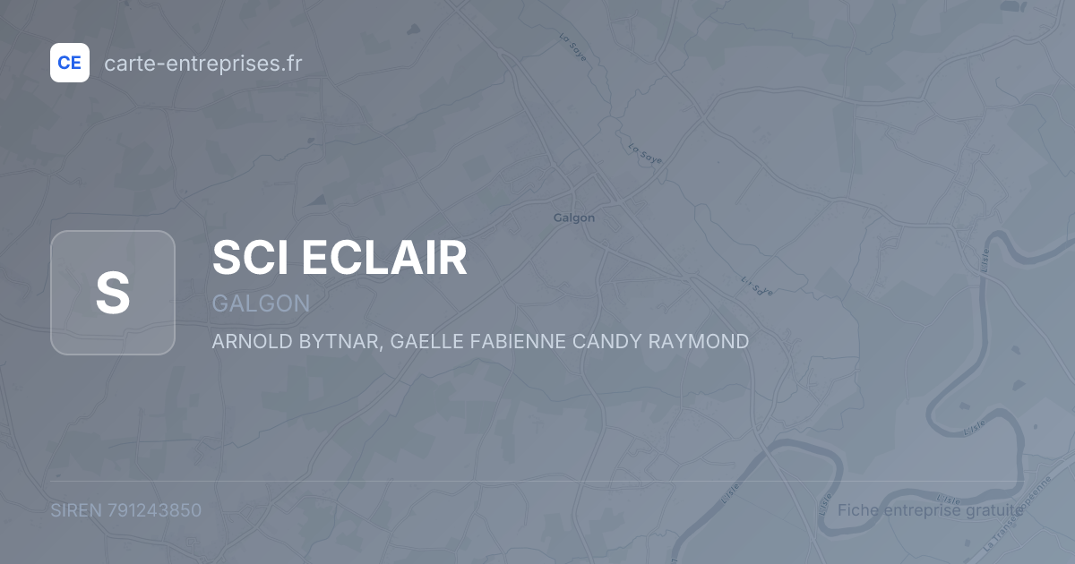 SCI ECLAIR — 791243850 — fiche entreprise